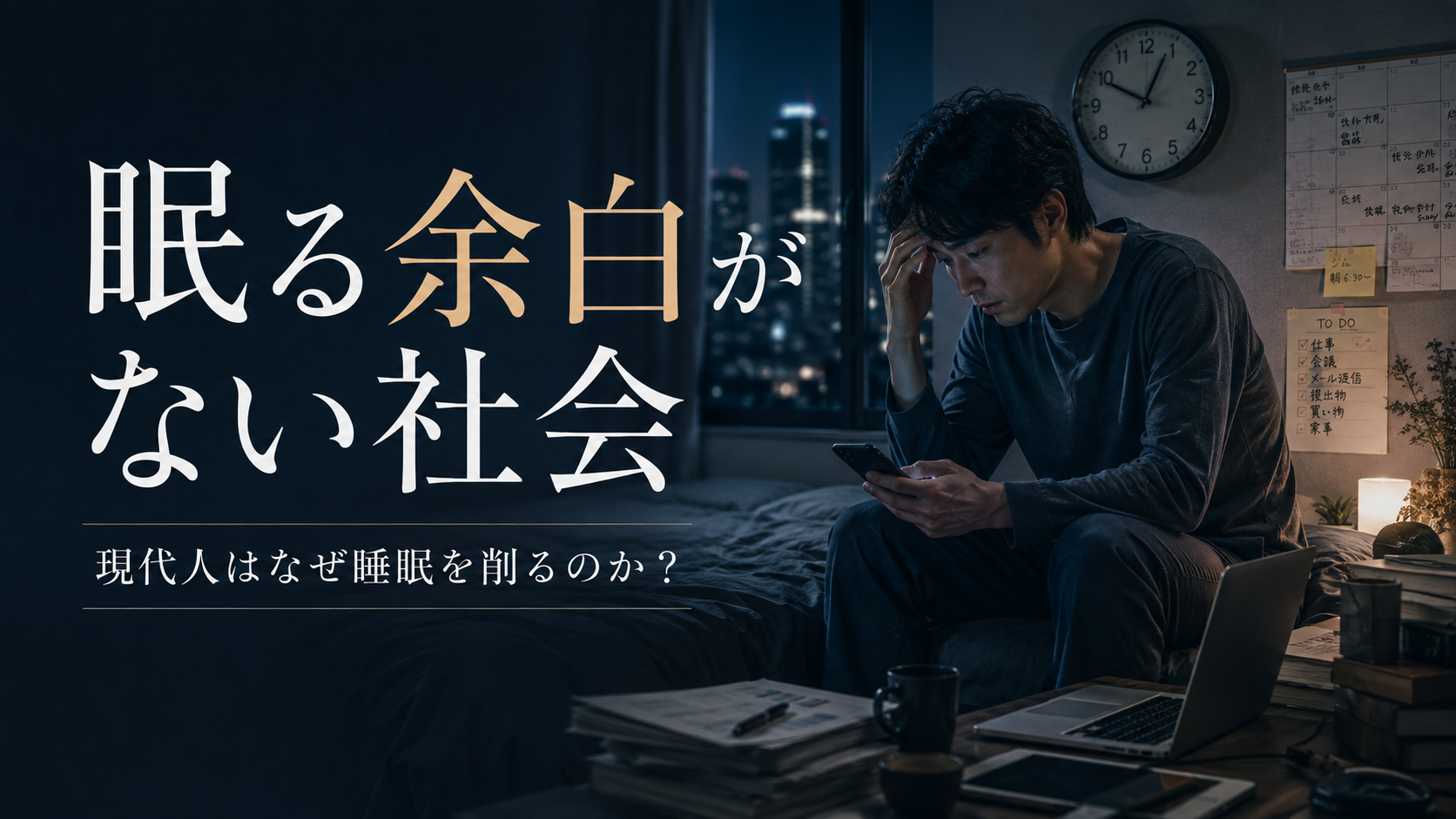 現代人はなぜ睡眠不足になる?「眠る余裕・余白がない社会」と睡眠の関係